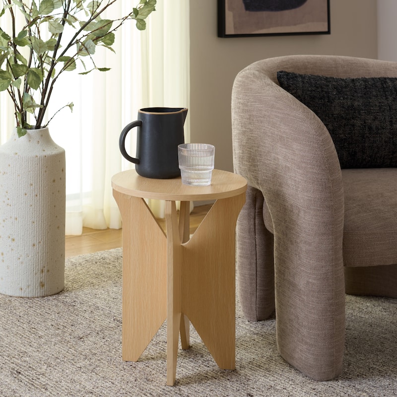 SAFAVIEH Home Elken Accent Table - 13"W x 13"D x 18"H - Sand