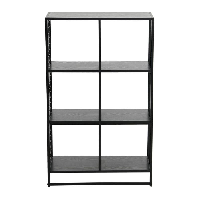 Household Essentials Cube Wall Shelves, 6 Cube Storage Wall Unit with Metal Mesh