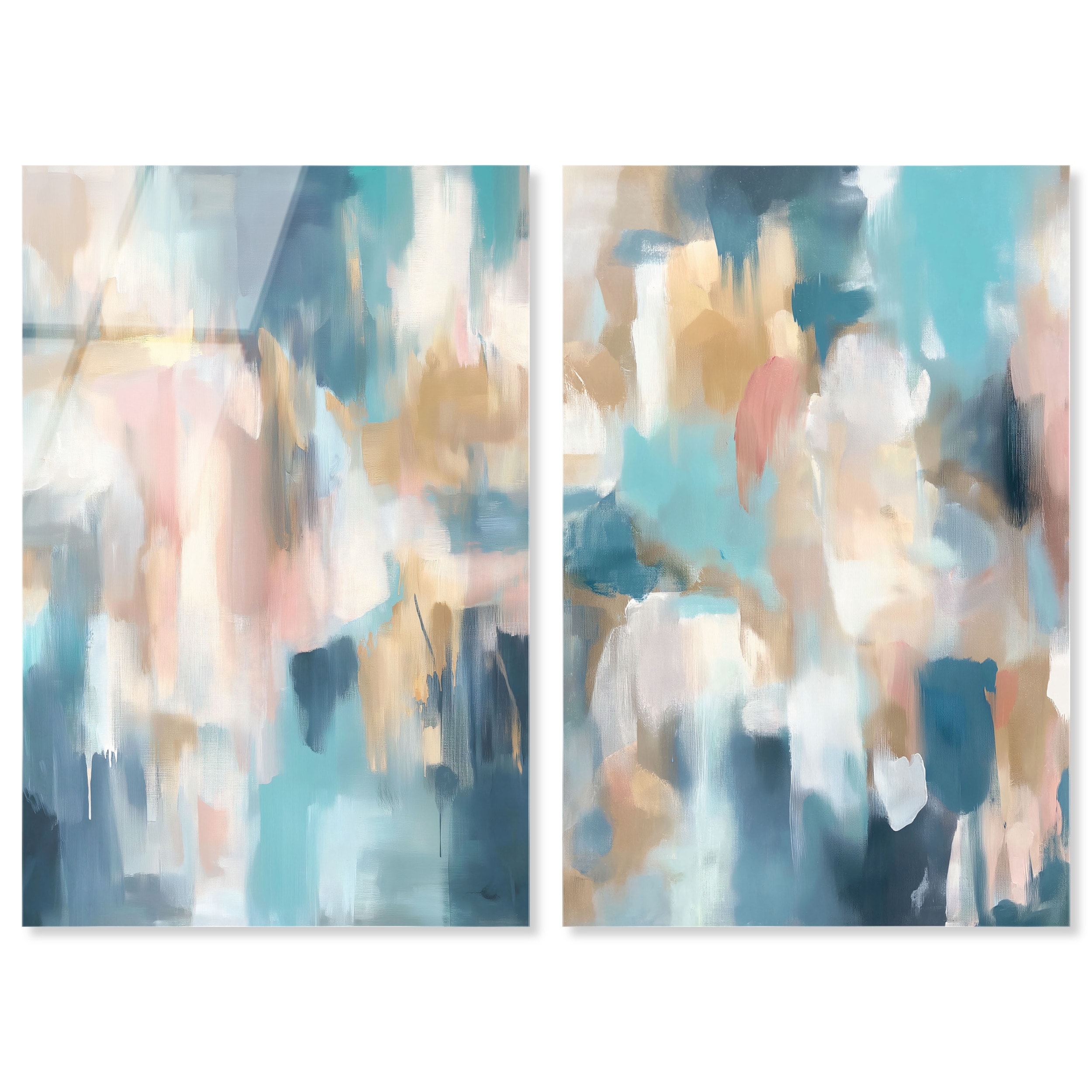 Peaceful Hues Duo Boho Wall Decor Set Acrylic Print by Art Remedy
