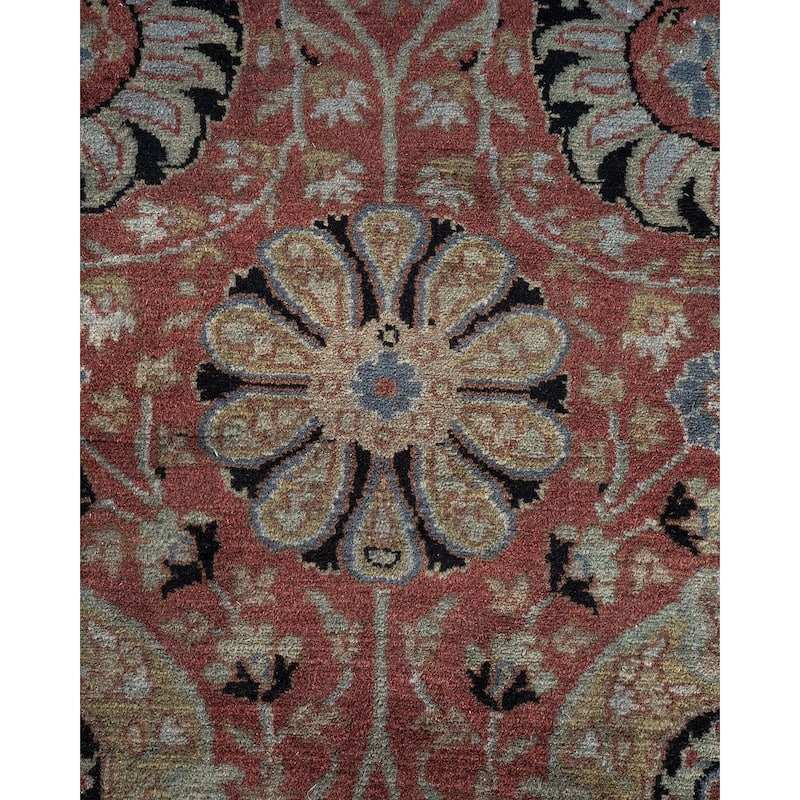 Overton Hand Knotted Wool Vintage Inspired Modern Contemporary Overdyed Red Area Rug - 3' 2" x 4' 10"