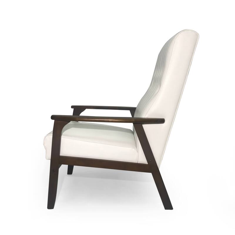Modern Faux Leather Upholstered Accent Chair聽