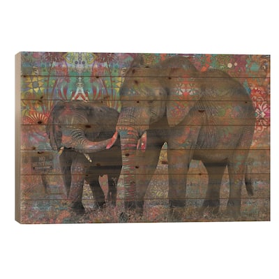No Hunting Print On Wood by Dean Russo - Multi-Color