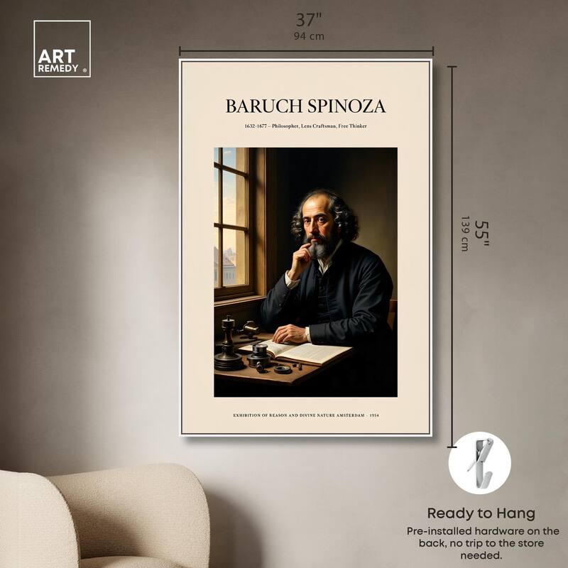 Philosopher Spinoza Canvas by Art Remedy