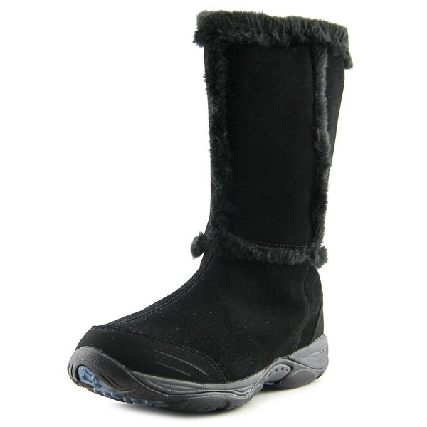 Easy Spirit Elk Women Round Toe Suede Black Winter Boot