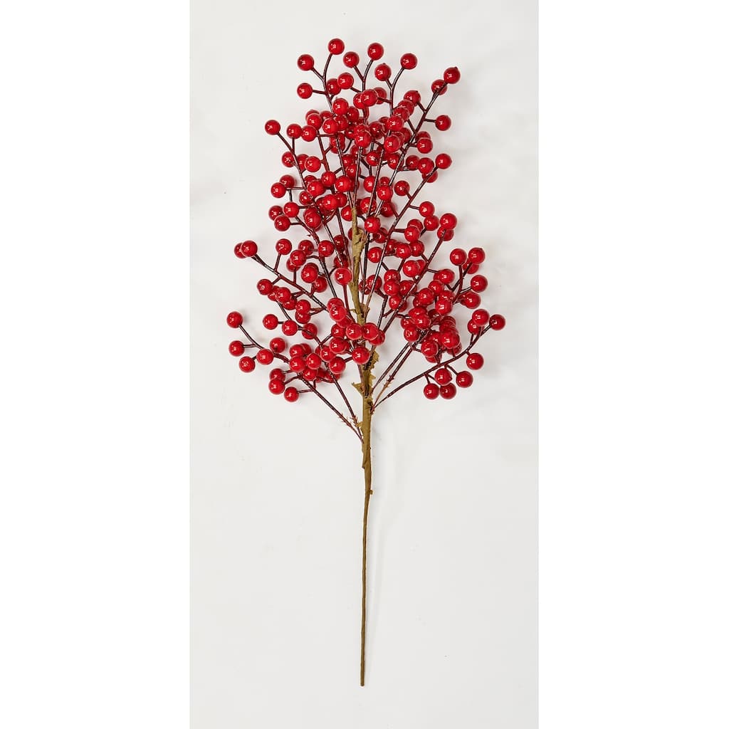 18" Weatherproof Berry Spray, Set of 3 - Red