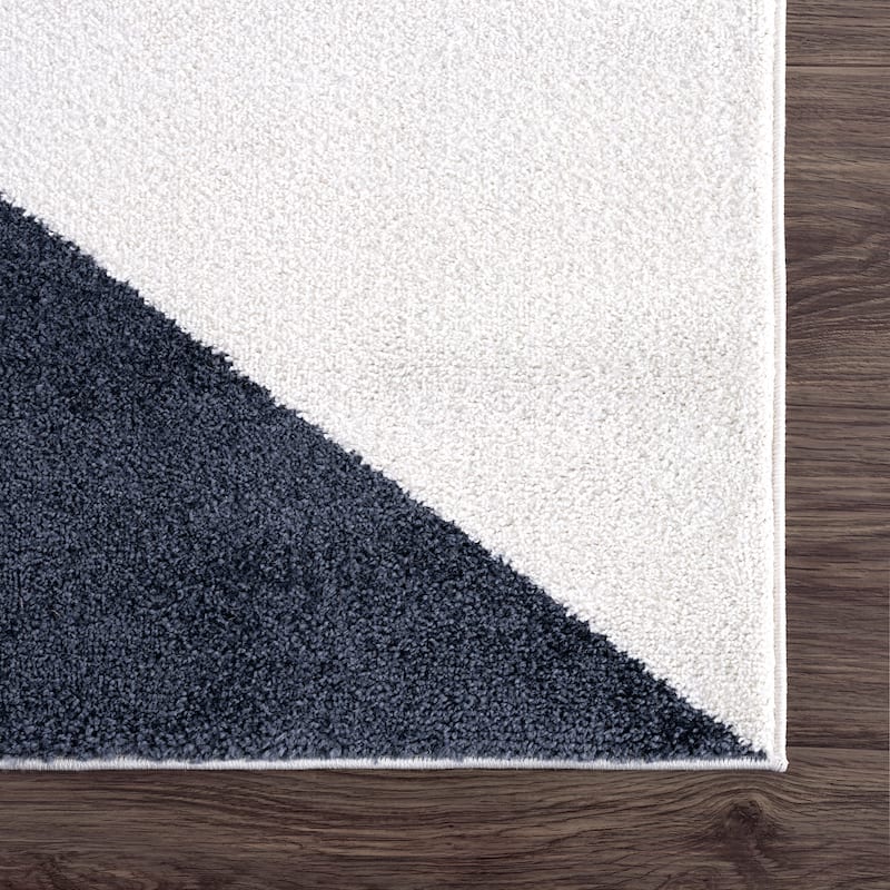 Abani Rugs Deco DEC140A Cream Grey Minimalist Geometric Area Rug