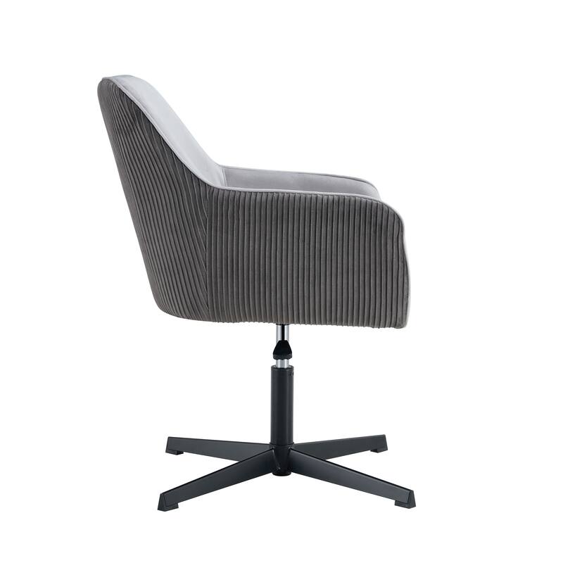 Modern 360 Degree Swivel Velvet Kitchen Dining Chair with Cushion, Metal Legs, No Wheels for Dining Room Kitchen Living Room