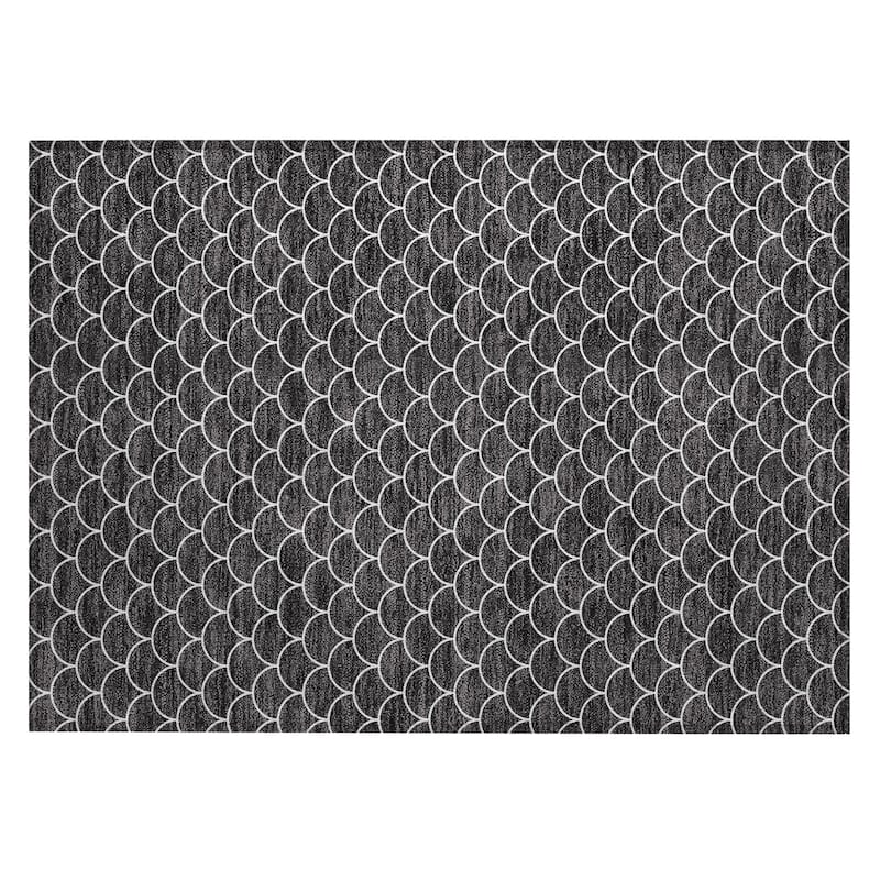 Machine Washable Indoor/ Outdoor Chantille Modern Geo Rug