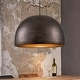 preview thumbnail 12 of 11, 1-Light Vintage Antique Brown Dome Kitchen Island Pendant Light/Dining Room Light - 15.3 in. W x 9.8 in. H