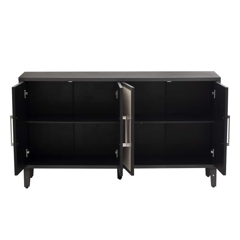 Light Luxury Style Cabinet with Four Linen Cabinet Doors,Suitable for Living Room,Study Room,Entrance