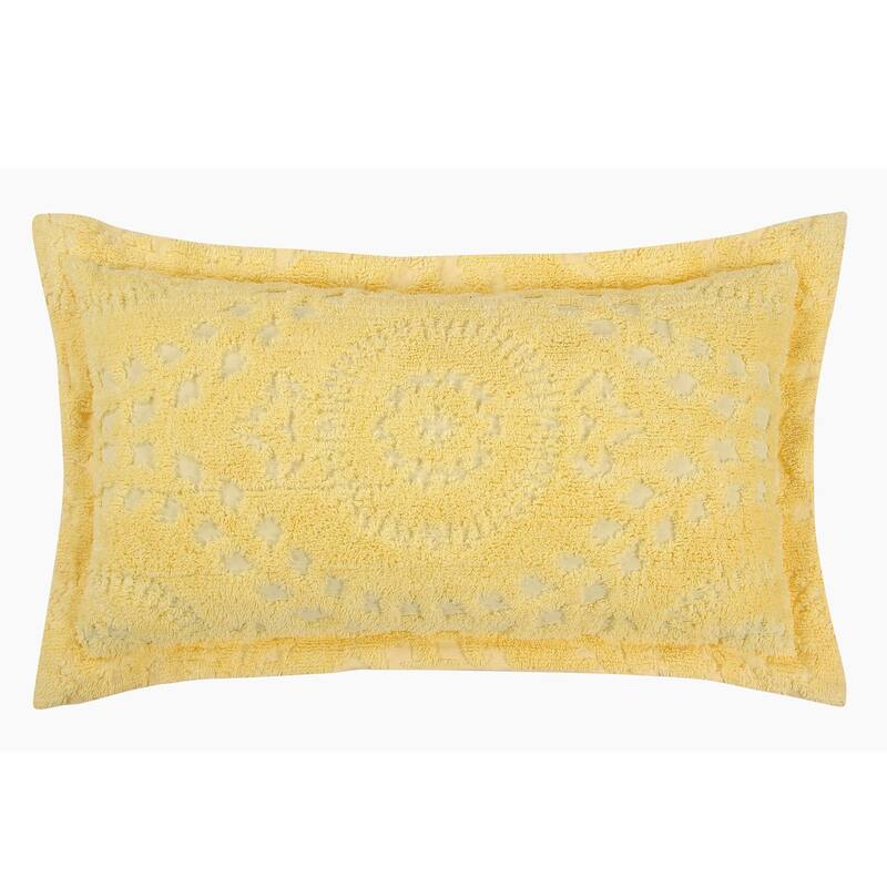 Better Trends Chenille Bedspread Set 100% Cotton Lightweight Soft Floral Bedding Design Tufted Coverlet Washable Rio Collection