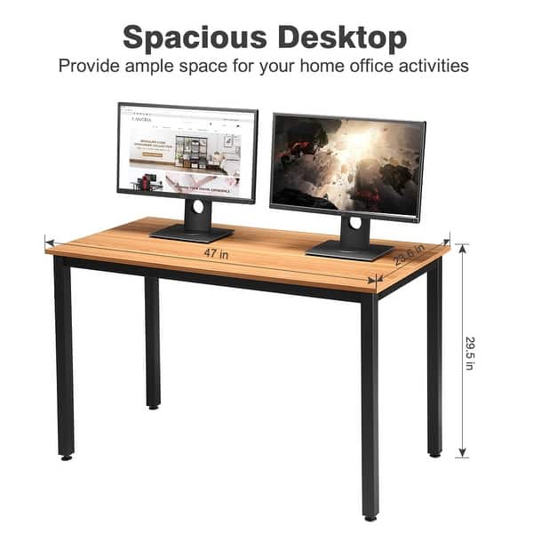 Shop Langria Large 47 Wood And Metal Computer Desk Free