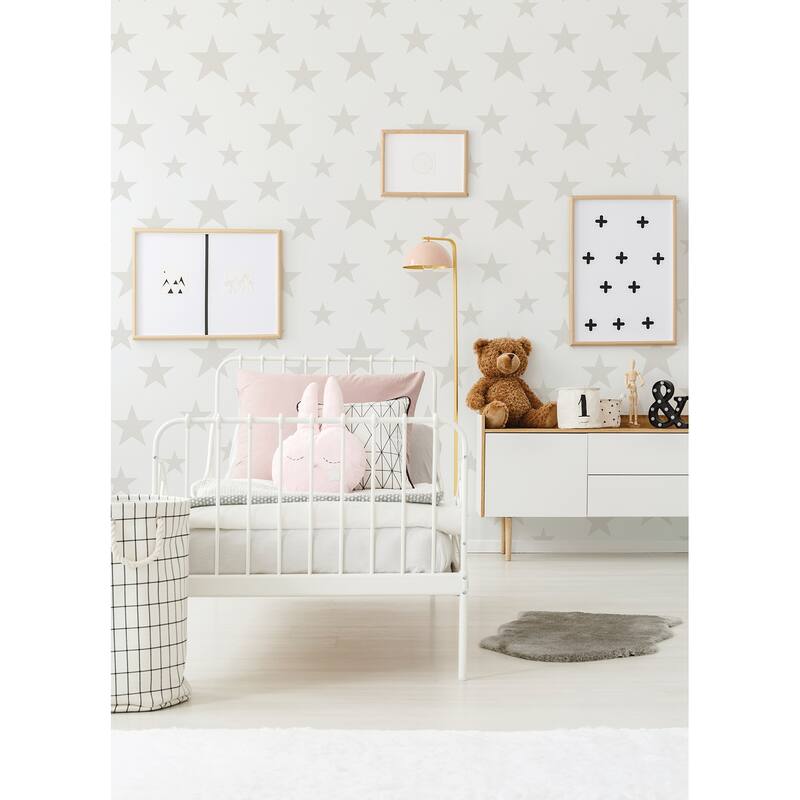 Chesapeake Amira Cream Stars Wallpaper - 20.9 x 396 x 0.025