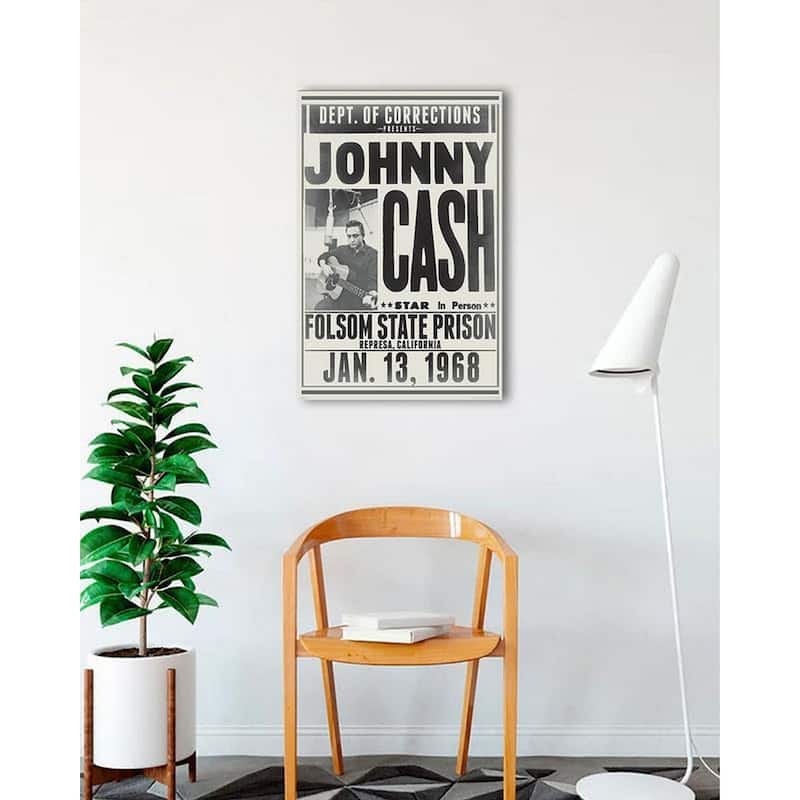 Johnny Cash Department of Corrections Folsom State Prison Concert Poster Art Poster - 24 x 36 Inch