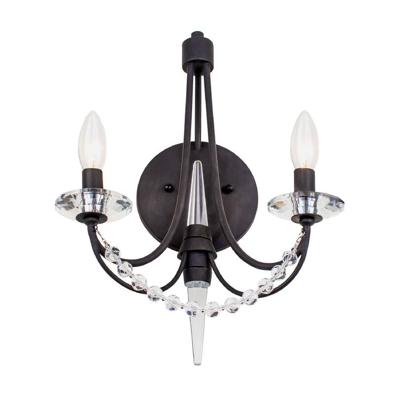 Varaluz Brentwood 2- Light Wall Bracket - Carbon  Black
