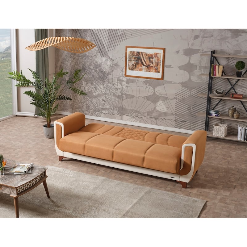 Dizza 91.7" Fabric Convertible Sleeper Sofa
