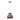 Sienna Ceramic Ceiling Light with Fabric Cord - 9.0"L x 9.0"W x 7.8"H