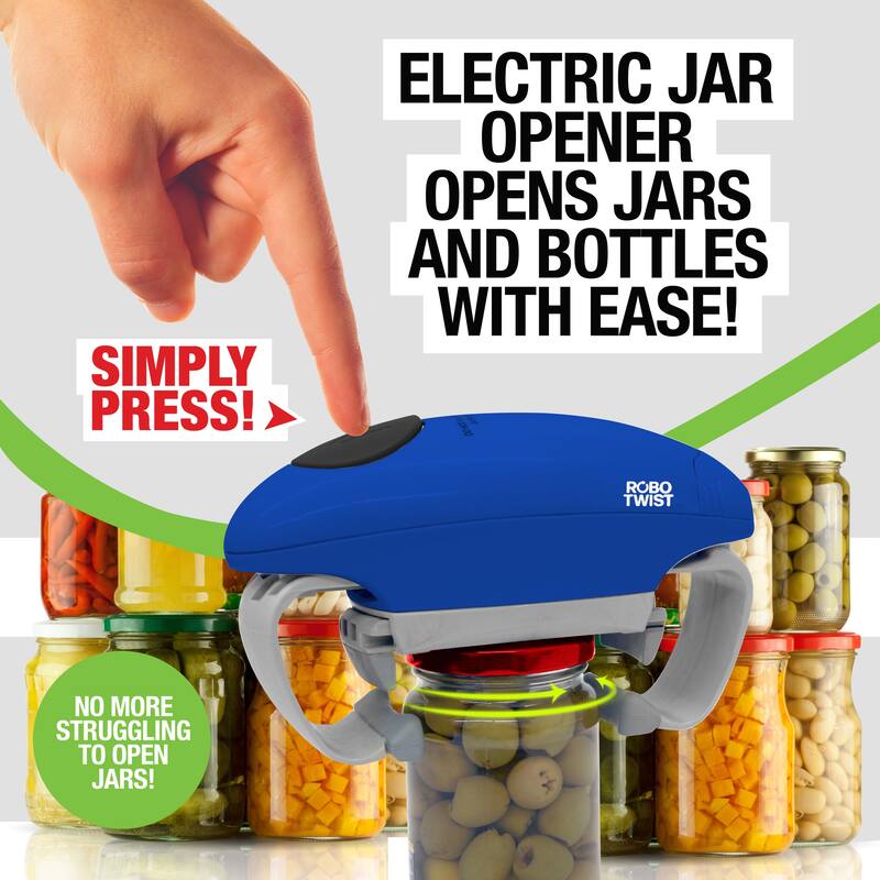 Robo Twist Electric Jar Opener Automatic Hands-Free Kitchen Gadget