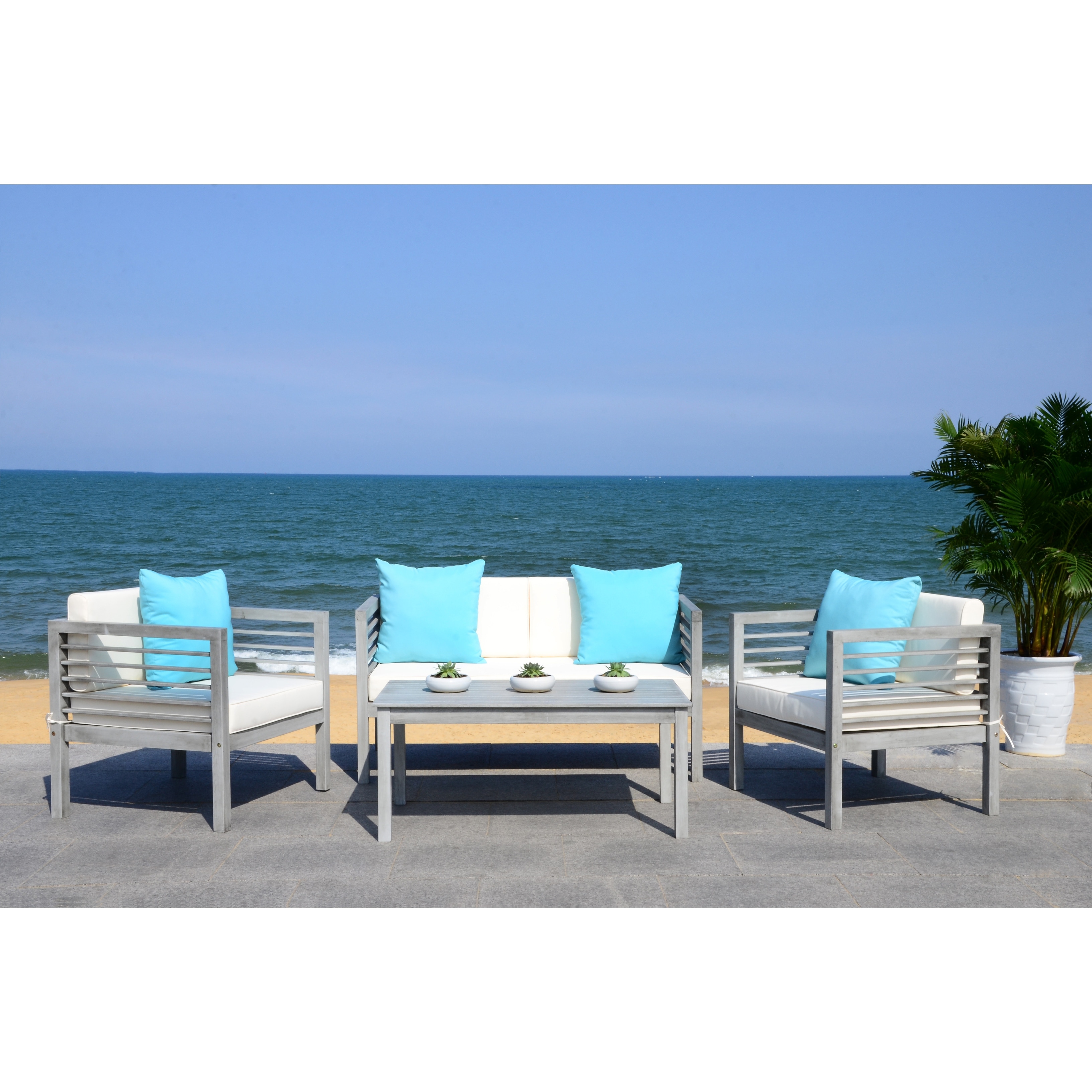 Safavieh outdoor living montez 4 piece set store