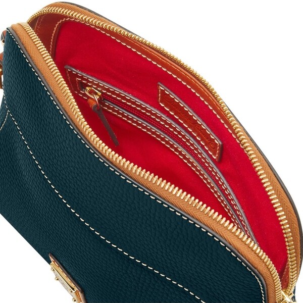 dooney & bourke pebble leather cameron crossbody with logo strap