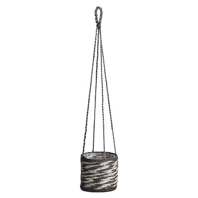 7.75" Naledi Jute Decorative Hanging Plant Floral Flowers Greenery Basket