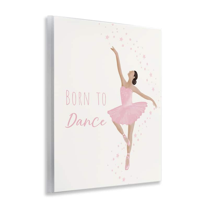 Stupell Born To Dance Ballerina Wall Plaque Art Design By Chen Alyesh