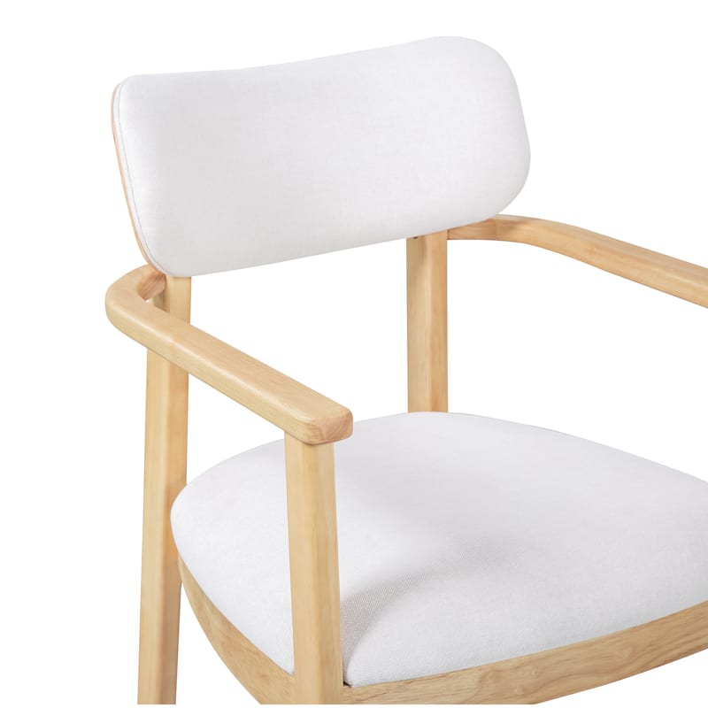 Christopher Knight Home - Upholstered Rubberwood Dining Chair Set with Fabric Seat