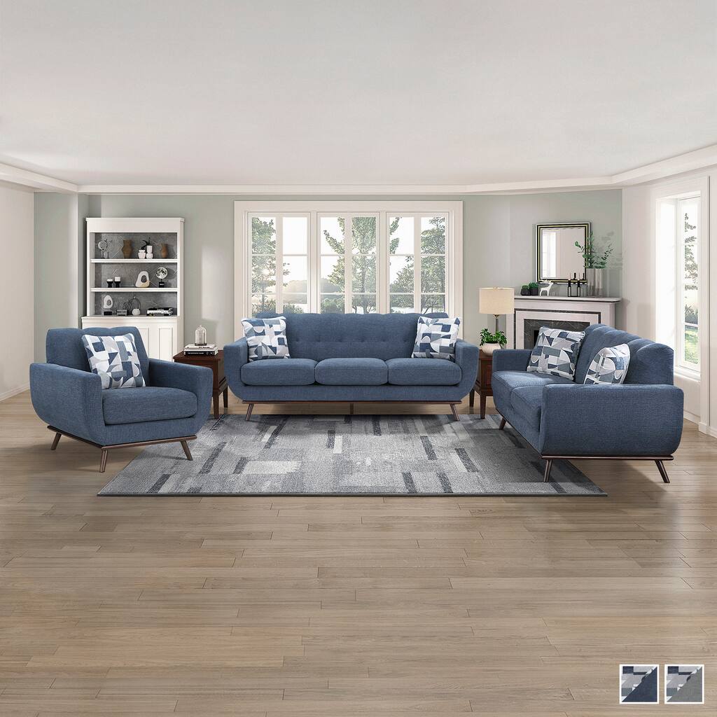 Tarsilla 3-Piece Chenille Living Room Sofa Set