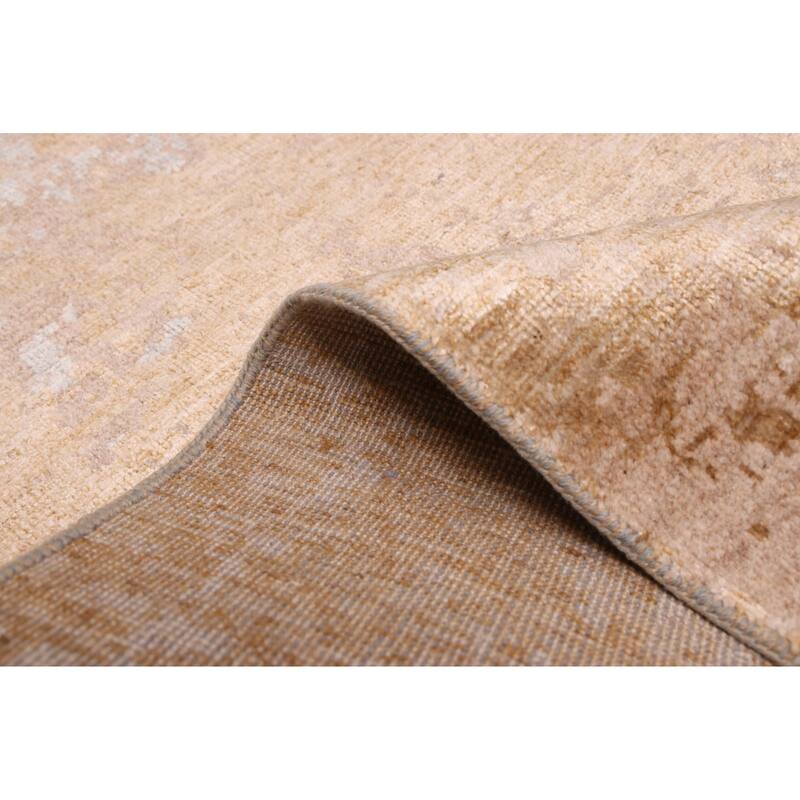 ECARPETGALLERY Hand-knotted Legacy Brown Silk, Wool Rug - 2'7 x 16'0