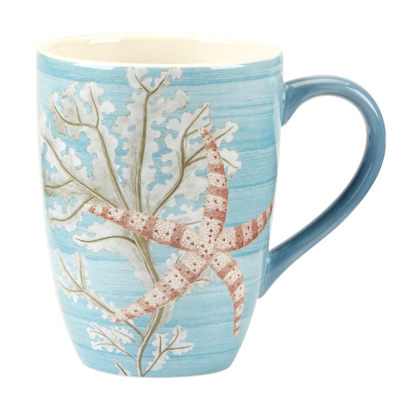 Certified International Beyond the Shore Set of 4 Mugs