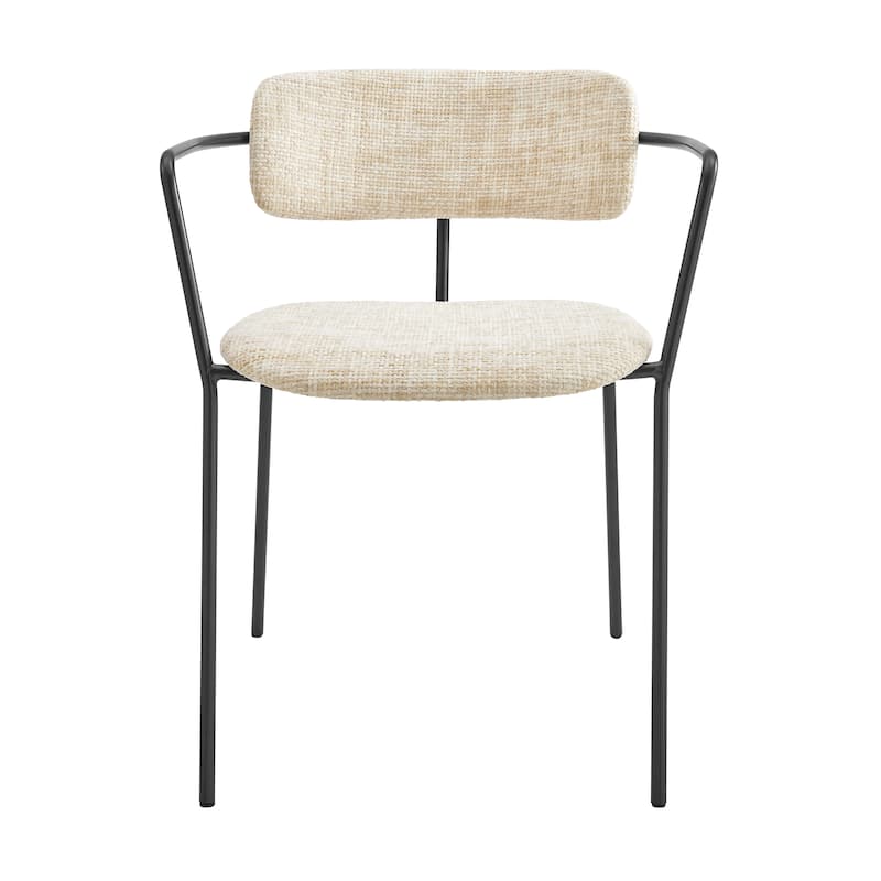 NPD Furniture Alivia Fabric Dining Side Arm Chair (Set of 2)