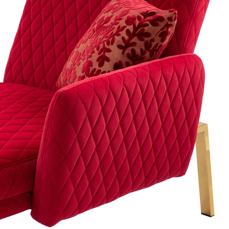 COOLMORE Velvet Sofa Loveseat Sofa with metal feet