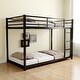 preview thumbnail 11 of 10, Metal Twin Over Full Bunk Bed Sturdy Construction, Noise Reduction & Safety Guardrail