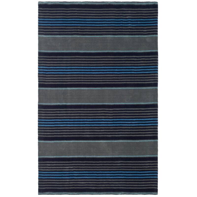Martha Stewart by SAFAVIEH Harmony Stripe Wool Rug - 9' x 12' - Wrought Iron