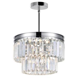 Weiss 5 Light 8in Chrome Down Mini Chandelier