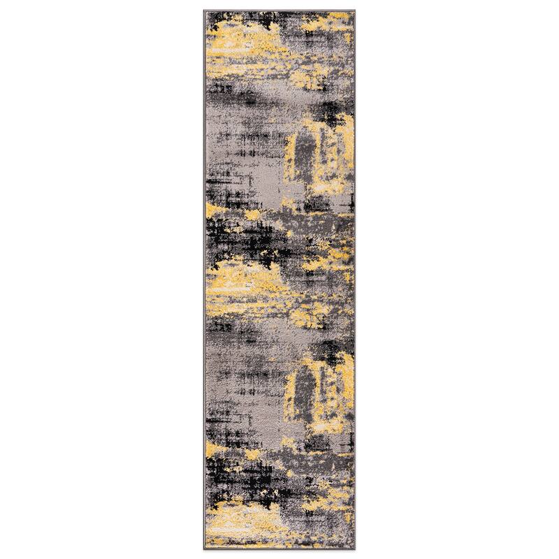 World Rug Gallery Modern Abstract Design Black Area Rug