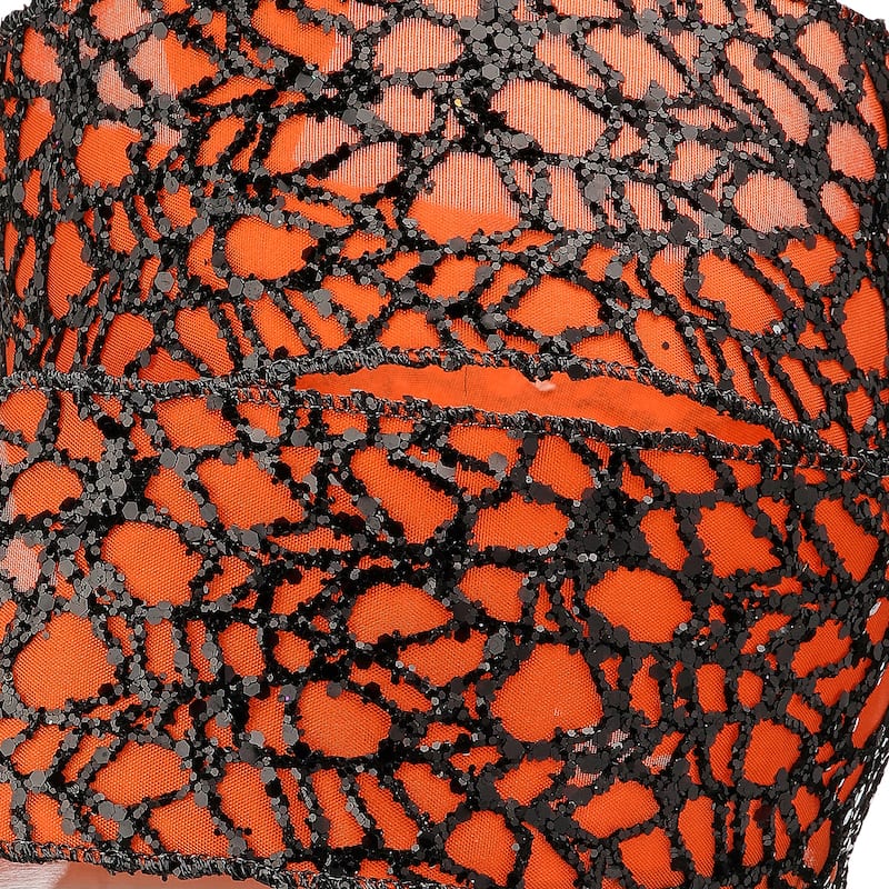 2.5"X10Y Glitter Web Dupion Ribbon