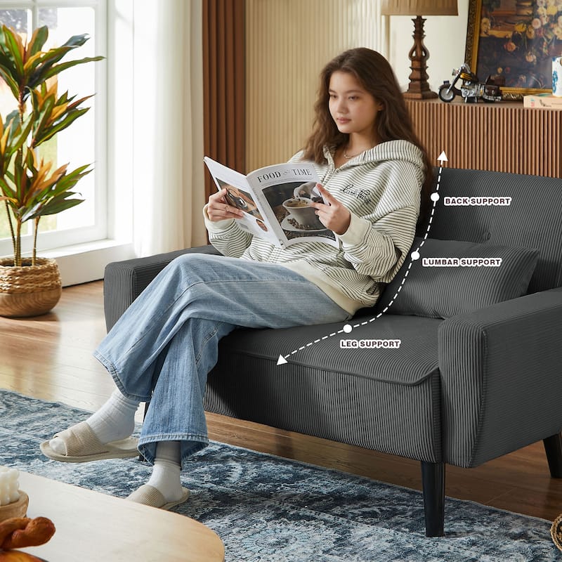 3-Piece Living Room Sectional Sofa Set with Loveseat and Ottoman