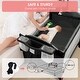 preview thumbnail 9 of 7, Black 5-in-1 Baby Bassinet Bedside Sleeper, 3 Height Adjustable Portable Baby Crib with Diaper Changer, Storage Bag & Music Box