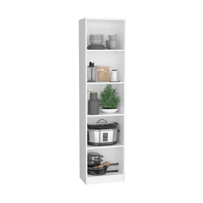 Benzoni Slim 2 Piece Living Room Set with 2 Bookcases, White
