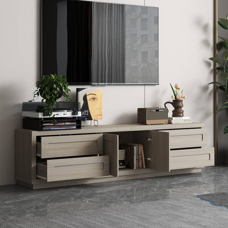 65 Inch TV Stand Entertainment Center with Drawers Floating TV Shelf
