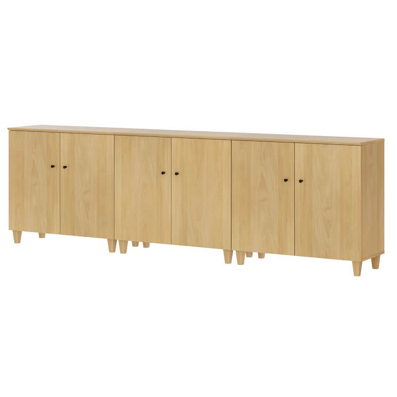 WAMPAT Wide TV Stand Cabinet, Entertainment Center with Doors, 32.4"H