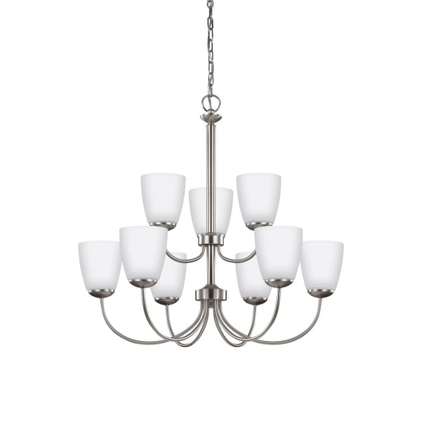 Sea Gull Lighting 3116609 Bannock 9 Light 27 7 8 Wide Chandelier Sea Gull Lighting 3116609 Bannock 9 Light 27 7 8 Wide Chandelier With