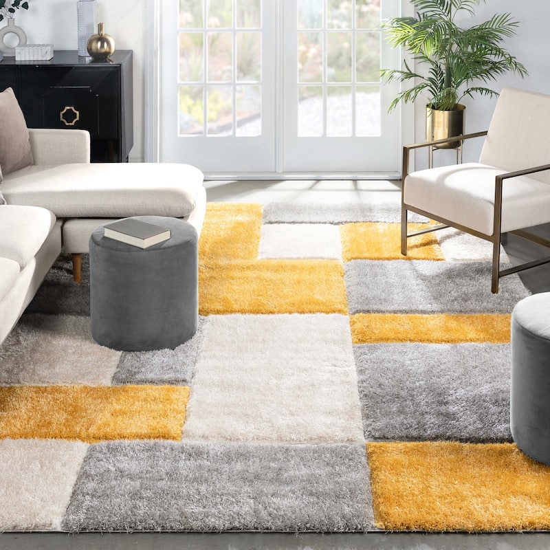 Well Woven San Francisco Escondido Geometric Shag Area Rug