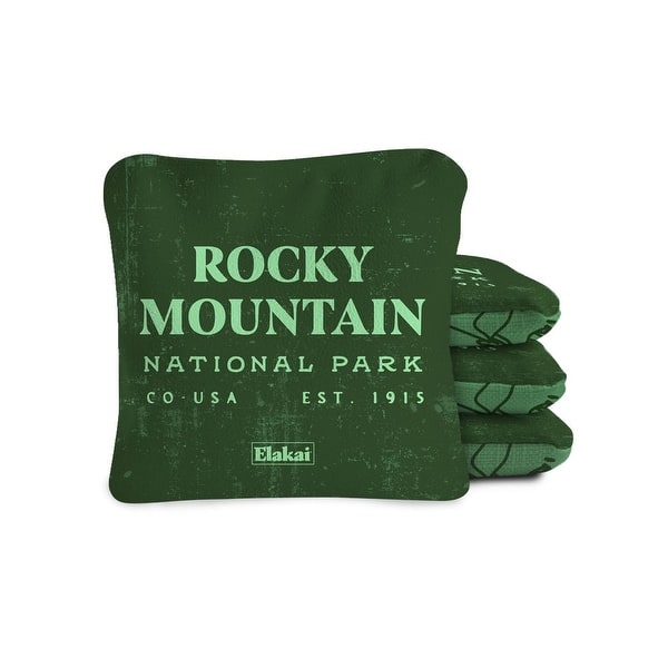 slide 2 of 11, Rocky Mountain National Park Dual Sided Pro Cornhole Bags (Set of 4) Green