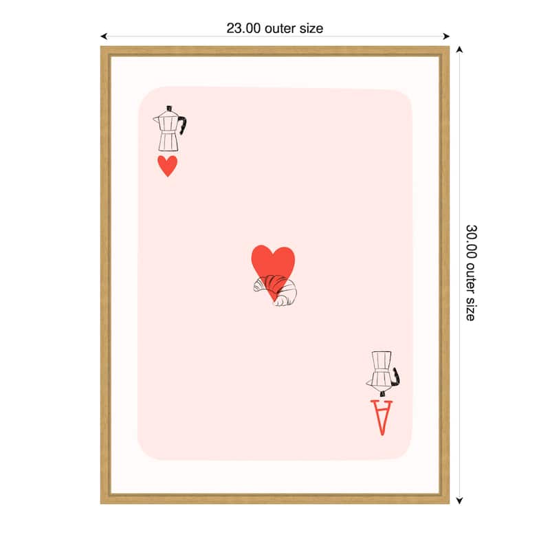 Card by Elizabeth C (23 x 30 in.), Framed Canvas Wall Art Print