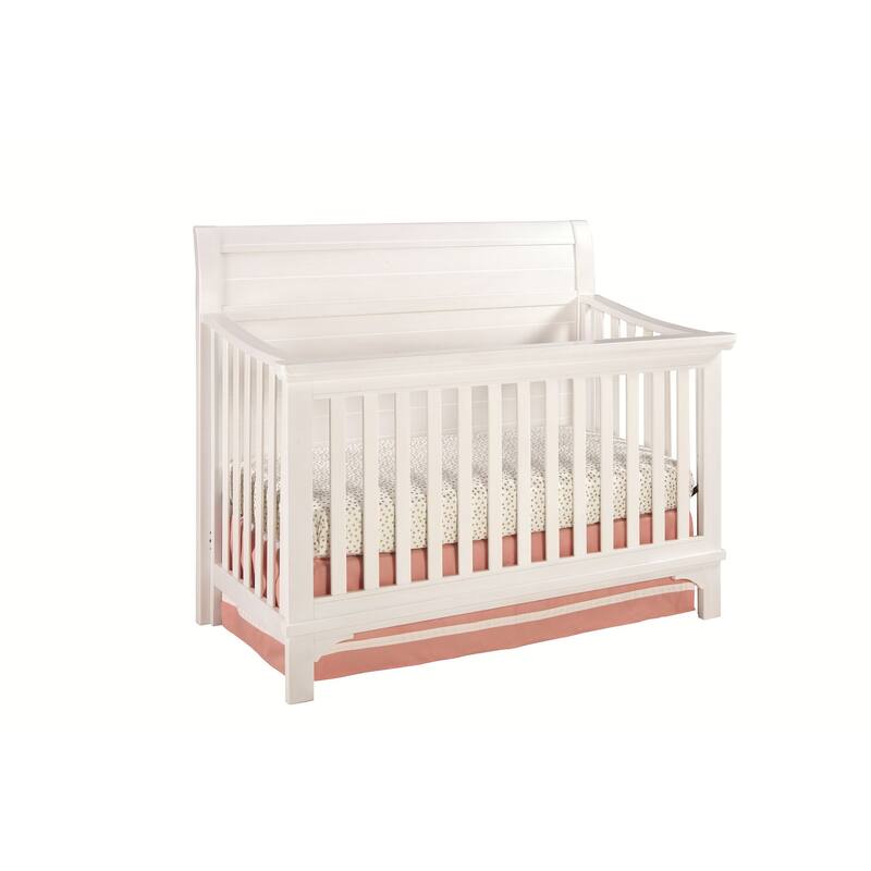 Taylor 57" Wide Farmhouse Convertible Crib, Sea Shell White