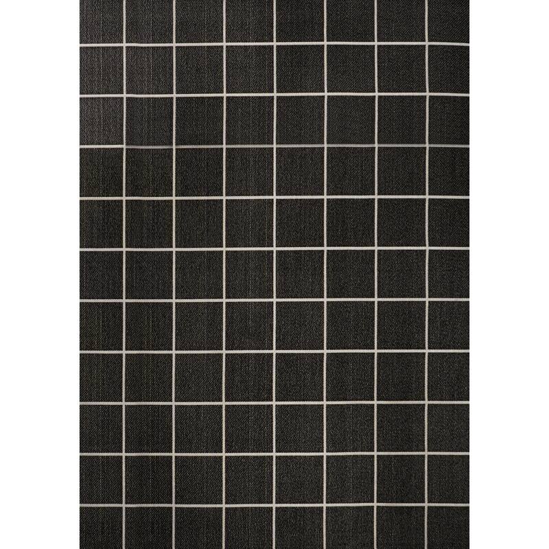 JONATHAN Y James Modern Squares Indoor/Outdoor Area Rug - 8 X 10 - Black/Cream