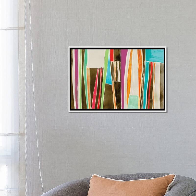 iCanvas "Striped Flat II" by Edward Selkirk Framed