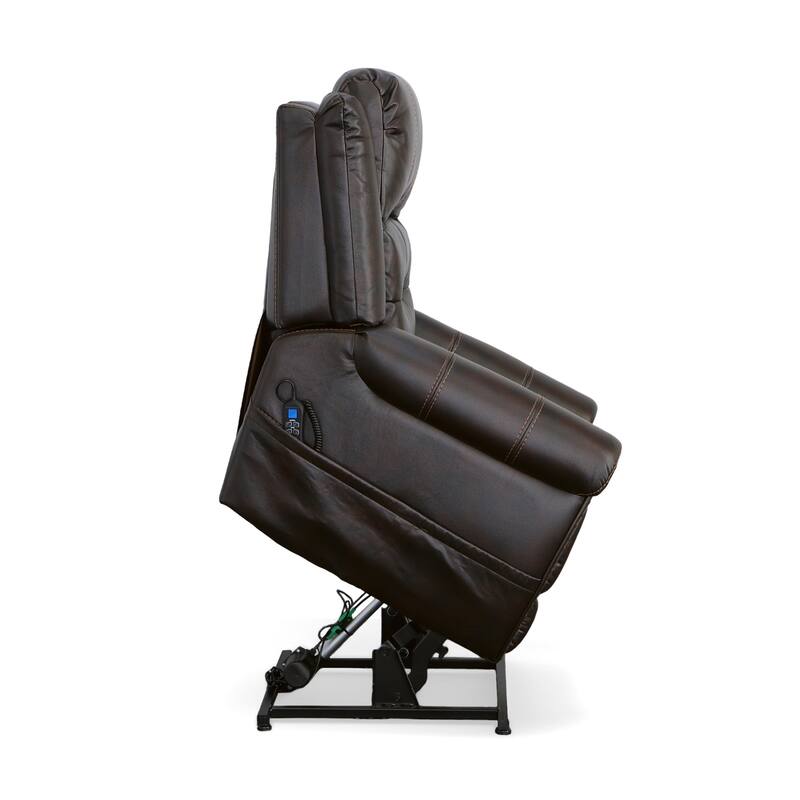Oscar Molasses Power Lift Recliner with Right-Hand Control & Power Headrest by Flexsteel